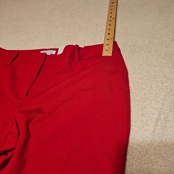 NWT Liz Claiborne Emma Ankle Women's Red Pants Stretch Mid-Rise Sz 16 - Picture 9 of 10
